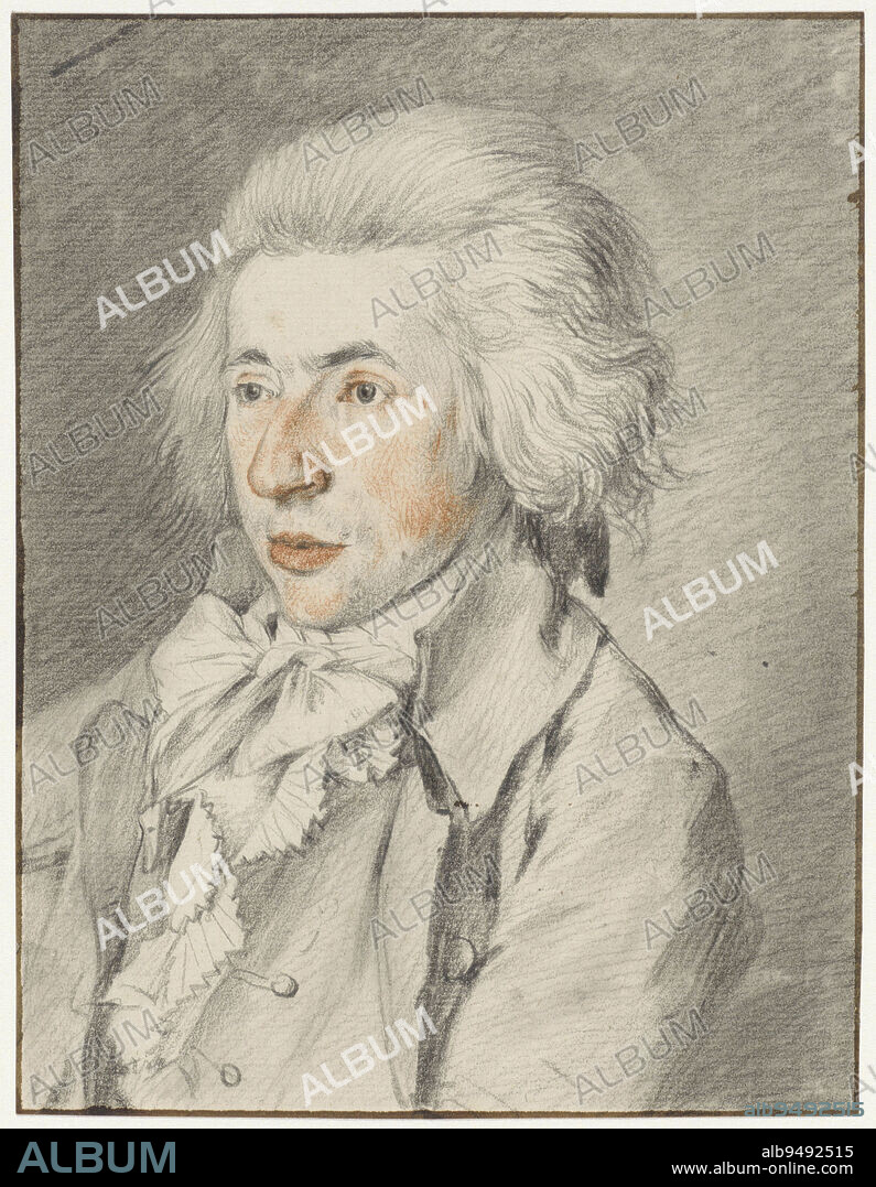 Portrait of Carel Lodewijk Hansen, draughtsman: Wybrand Hendriks, c. 1784 - c. 1831, paper, h 200 mm × w 154 mm.