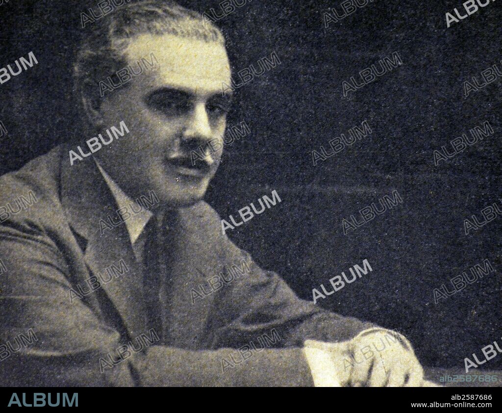 Don Rafael Benjumea y Burin, Count of Guadalhorce, Minister of Public Works. .