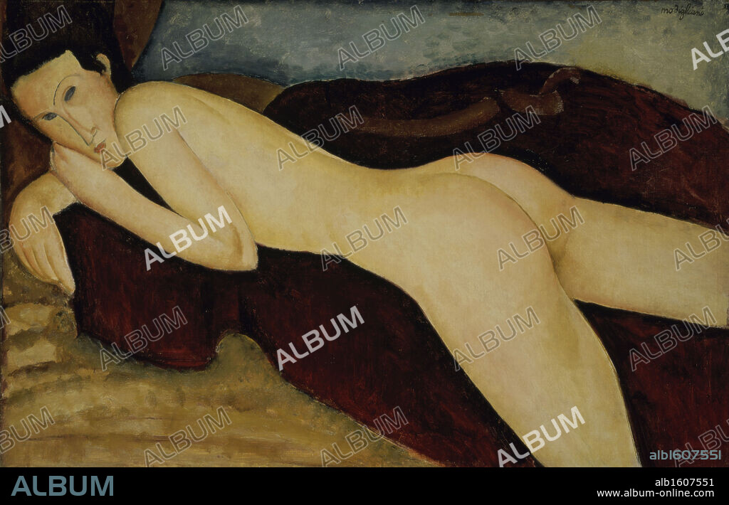 Reclining Nude from the Back   1917   Amedeo Modigliani (1884-1920/Italian)   Oil on canvas  Barnes Foundation, Merion, Pennsylvania.