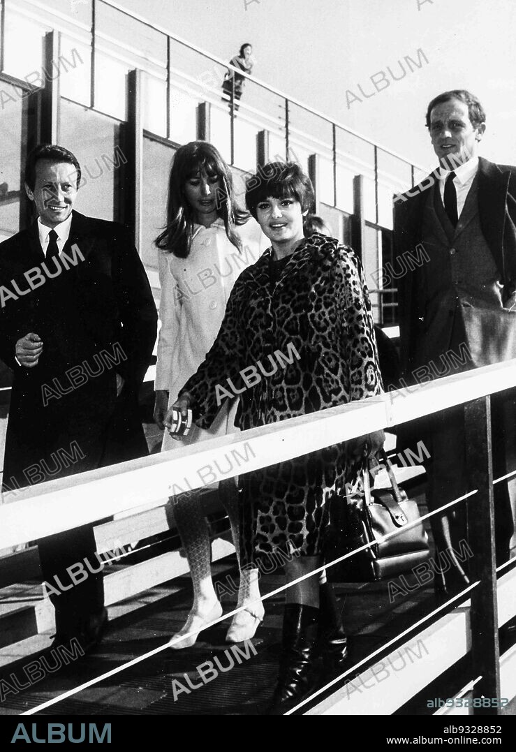 Rossana Podesta, Marco Vicario and Philippe Leroy, Rome 1966.