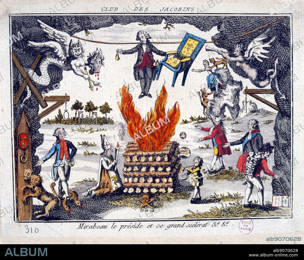 A Revolutionary festival celebrated by the Jacobins Club. The Society of the Friends of the Constitution, later known as the Jacobin Club, is the most famous club of the French Revolution. The Jacobin Club was a society of thought which constituted, during the French Revolution, both a pressure group and a network of remarkable efficiency. The action of the club, essential from the beginning of 1790, became dominant between 1792 and 1794.