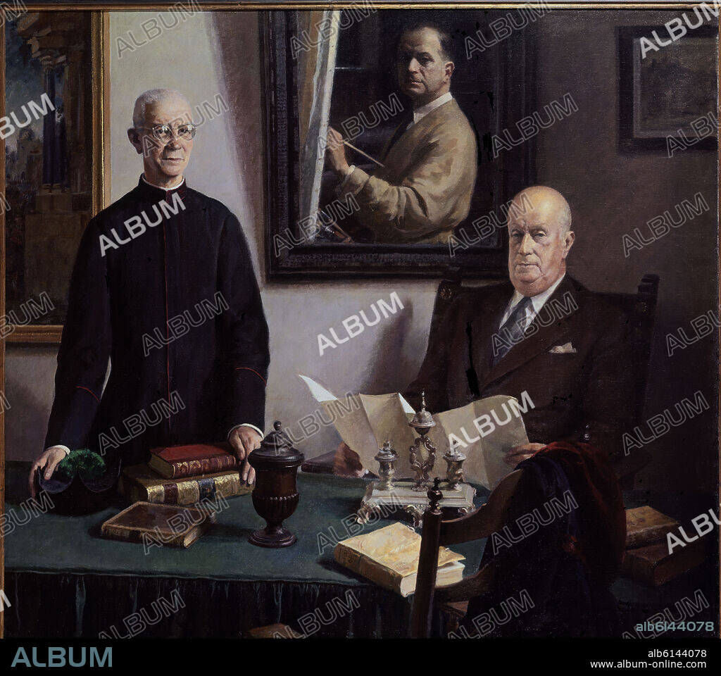 ALFONSO GROSSO SÁNCHEZ. PATRONOS DEL MUSEO DE SEVILLA - ABRIL 1951 - OLEO/LIENZO - 165x186 cm.