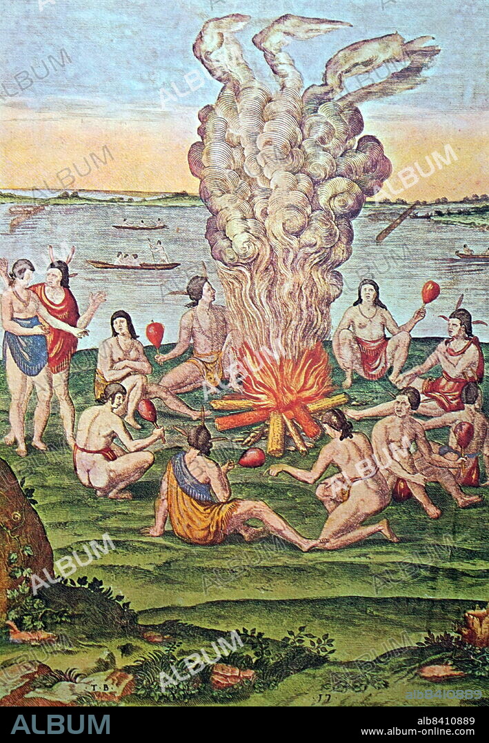 Verrazzano's sailors probably met indians like these in Virginia. Giovanni da Verrazzano was an Italian (Florentine) explorer of North America, in the service of King Francis I of France. He is renowned as the first European to explore the Atlantic coast of North America between Florida and New Brunswick in 1524, including New York Bay and Narragansett Bay.