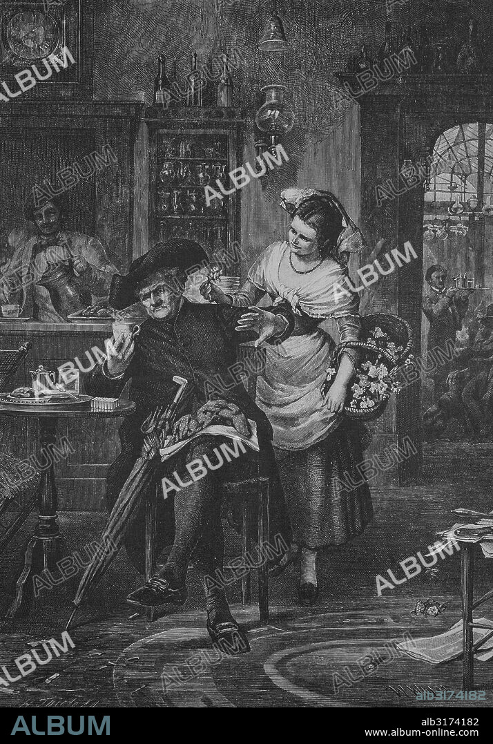 Flower seller in an1883 abbildung abbildungen ablehnen ablehnend ablehnende ablehnender ablehnendes ablehnung abwehren alt alte alter altes an anbieten anbietend anbietende anbietender anbietendes bieten bietet bild bilder blume blumen blumenverk?uferin blumenverk?uferinnen blumenverkaeuferin blumenverkaeuferinnen darstellung darstellungen druck drucke einem frau frauen gasth?user gasthaeuser gasthaus gastronomie gastst?tte gastst?tten gaststaette gaststaetten geste gesten gestik gestiken gestikulation gestikulationen gestikulieren gestikulierend gestikulierende gestikulierender gestikulierendes gestikuliert grafik grafiken grafisch grafische grafischer grafisches graphik graphiken historischer in kunst kunstwerk kunstwerke leute m?nner m?nnlich m?nnliche m?nnlicher m?nnliches maenner maennlich maennliche maennlicher maennliches mann mensch menschen person personen schwarz schwarz-wei? schwarz-wei?e schwarz-wei?er schwarz-wei?es schwarz-weiss schwarz-weisse schwarz-weisser schwarz-weisses schwarzwei? schwarzwei?e schwarzwei?er schwarzwei?es schwarzweiss schwarzweisse schwarzweisser schwarzweisses stich stiche szene szenen verk?uferin verk?uferinnen verkaeuferin verkaeuferinnen verkauf verkaufen verkaufende verkaufender verkaufendes verkauft wei? wei?e wei?er wei?es weiblich weibliche weiblicher weibliches weiss weisse weisser weisses wirtsh?user wirtshaeuser wirtshaus inn, historic engraving, 1883.