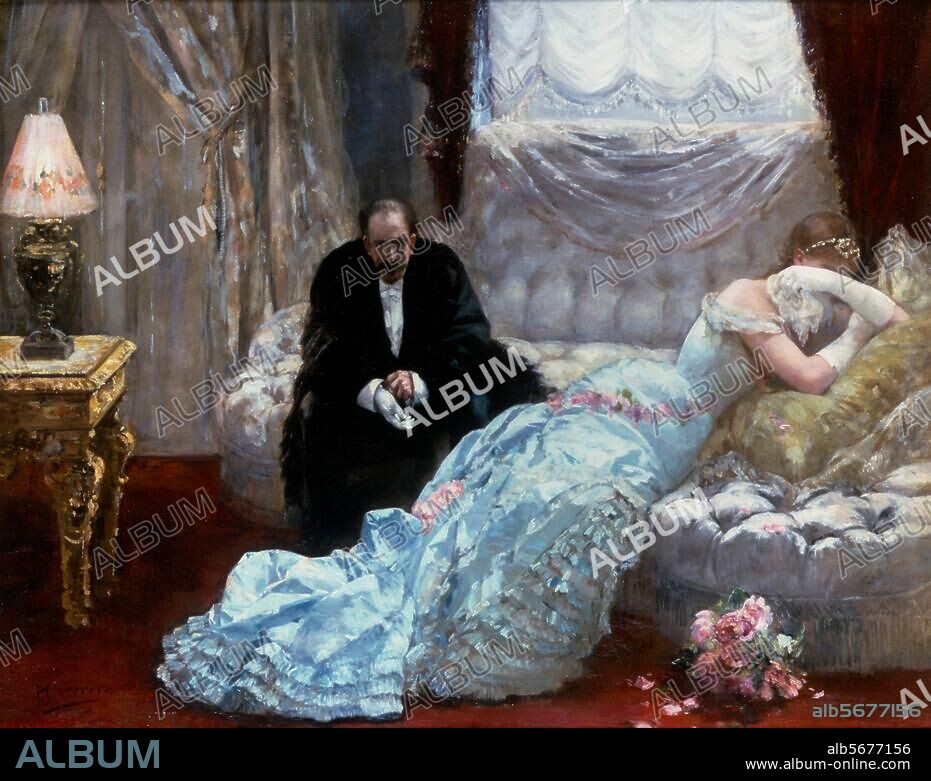 HENRI GERVEX. Gervex, Henri. 1852-1929. "Retour du Bal". Oil on canvas, 66 × 81.2cm. No date. New York, Sotheby's. Lot 103, 13/2/85.