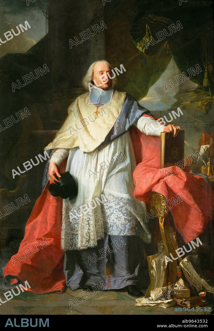 HYACINTHE FRANÇOIS HONORÉ RIGAUD. Portrait of Jacques-Bénigne Bossuet (1627-1704).