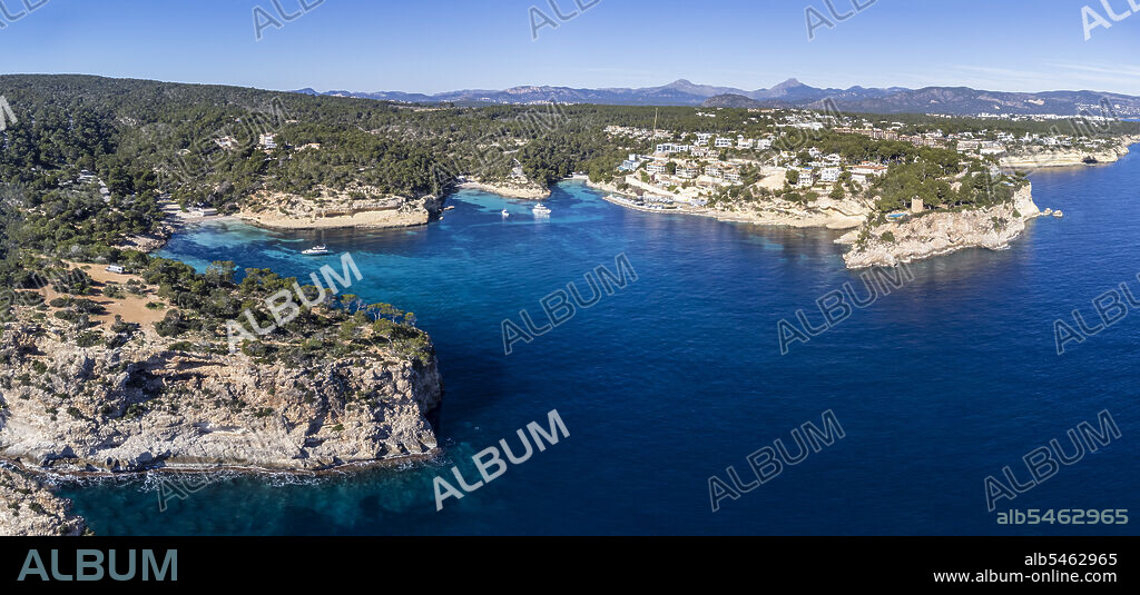 Cala Fornells, Calviá, Mallorca, Balearic Islands, Spain.