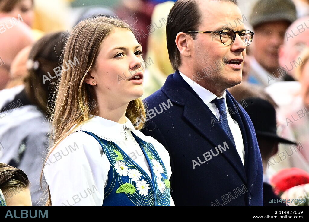 STOCKHOLM, SWEDEN 20250606. Princess Estelle and Prince Daniel celebrate National Day at Skansen with a National Day concert at the Solliden Stage. Photo: Magnus Lejhall / TT / Code 10658.