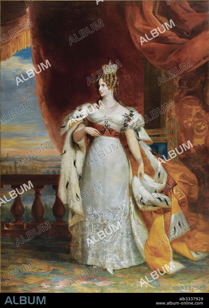 GEORGE DAWE. Portrait of Empress Alexandra Fyodorovna (Charlotte of Prussia), Emperor's Nicholas I. wife (1798-1860).