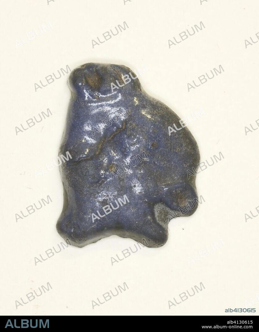 ANCIENT EGYPTIAN. Foundation Deposit: Ox Head. Egyptian. Date: 1550 BC-1069 BC. Dimensions: 1.6 × 1.9 × 0.5 cm (5/8 × 3/4 × 3/16 in.). Faience. Origin: Egypt.