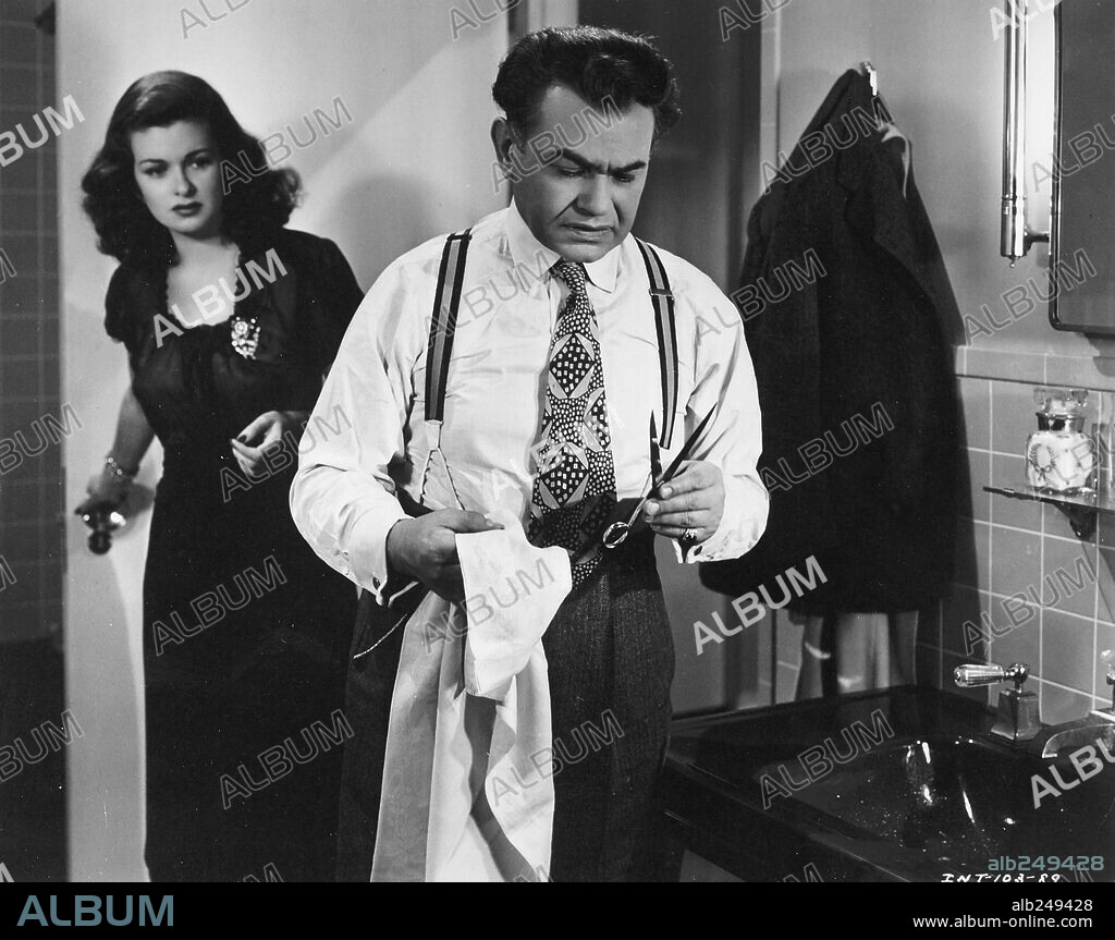 EDWARD G. ROBINSON y JOAN BENNETT en LA MUJER DEL CUADRO, 1944 (THE WOMAN IN THE WINDOW), dirigida por FRITZ LANG. Copyright UNIVERSAL PICTURES.