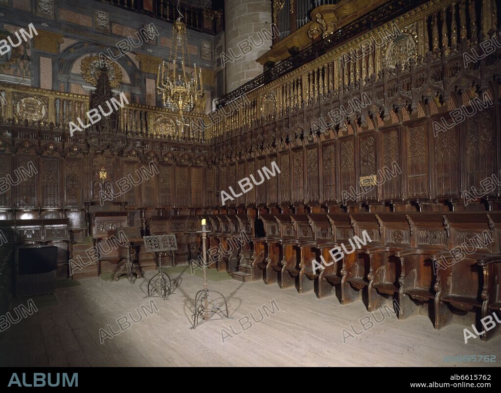 MARTÍN SÁNCHEZ. VISTA GENERAL DEL CORO DE LA CATEDRAL DE SIGÜENZA - SIGLO XV.