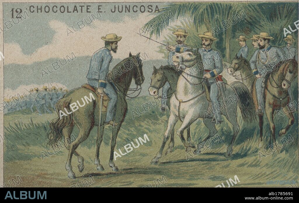 Guerra de Cuba (1896-1898). El general Weyler dirigiendo las operaciones contra Máximo Gómez.