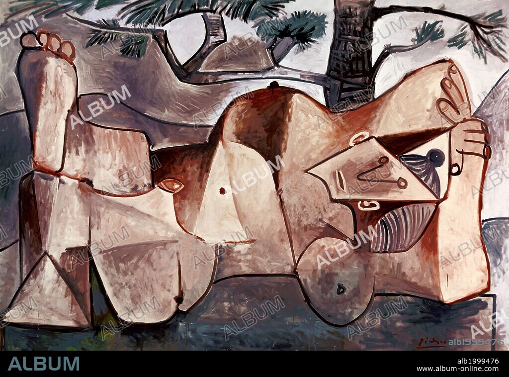 Pablo Picasso / 'Lying female nude under the pine tree', 1959, Óleo sobre lienzo, 195 x 280 cm.