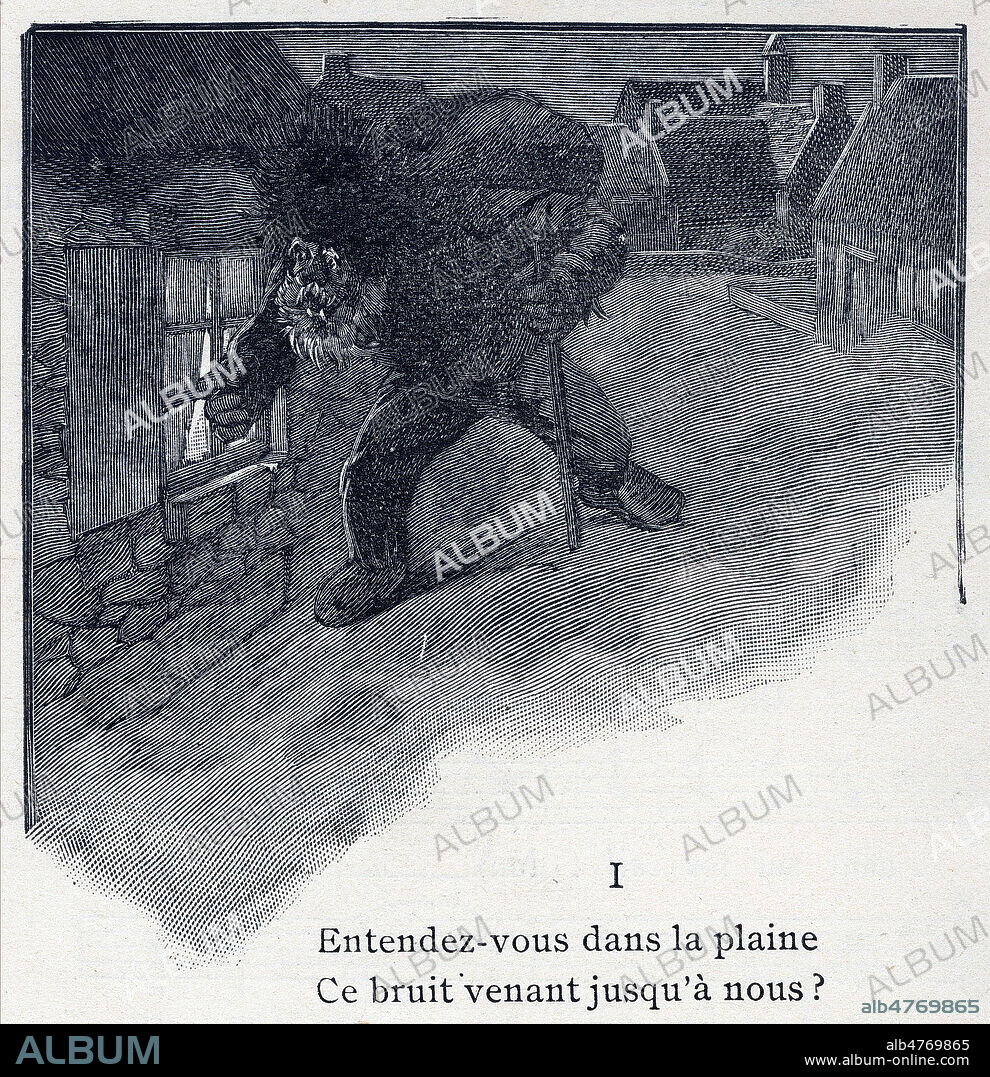 Le grand Lustukru. Vieil air recueilli par Theodore BOTREL (1868-1925). Illustration de 1902 par Rene LELONG (1871-1938) pour Chansons en sabots. Credit : Coll. Jonas/KHARBINE-TAPABOR.