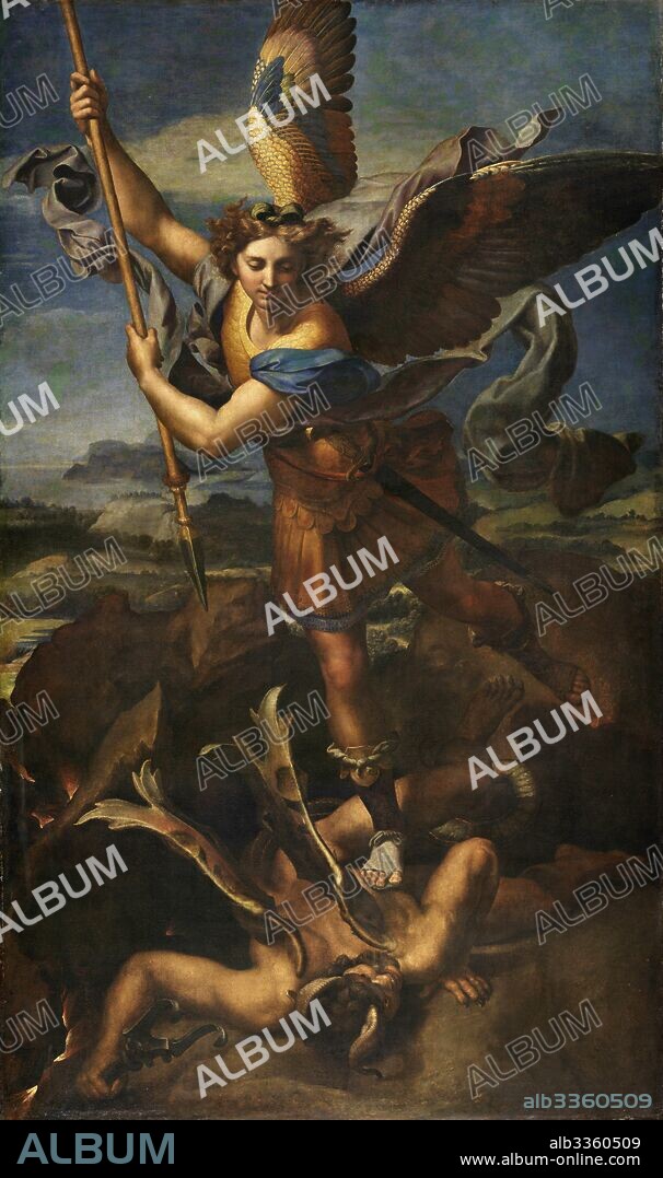 RAPHAEL (RAFFAELLO SANZIO DA URBINO). Saint Michael Vanquishing Satan.