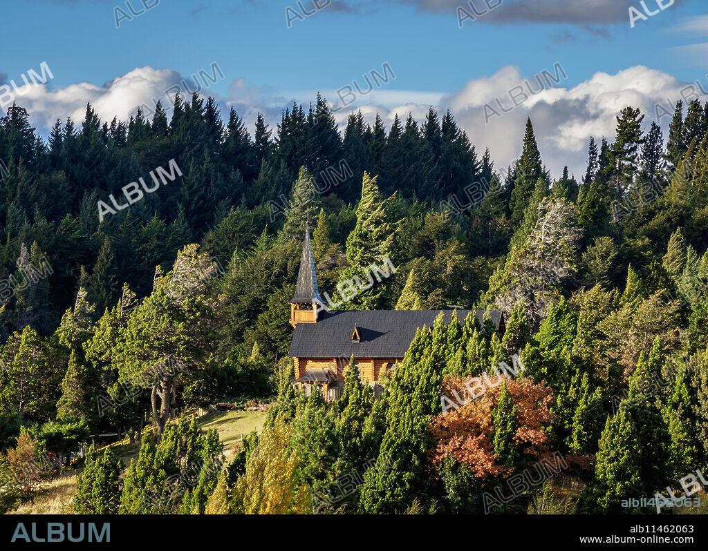 San Eduardo Church, Llao Llao, Nahuel Huapi National Park, Rio Negro Province, Argentina, South America.