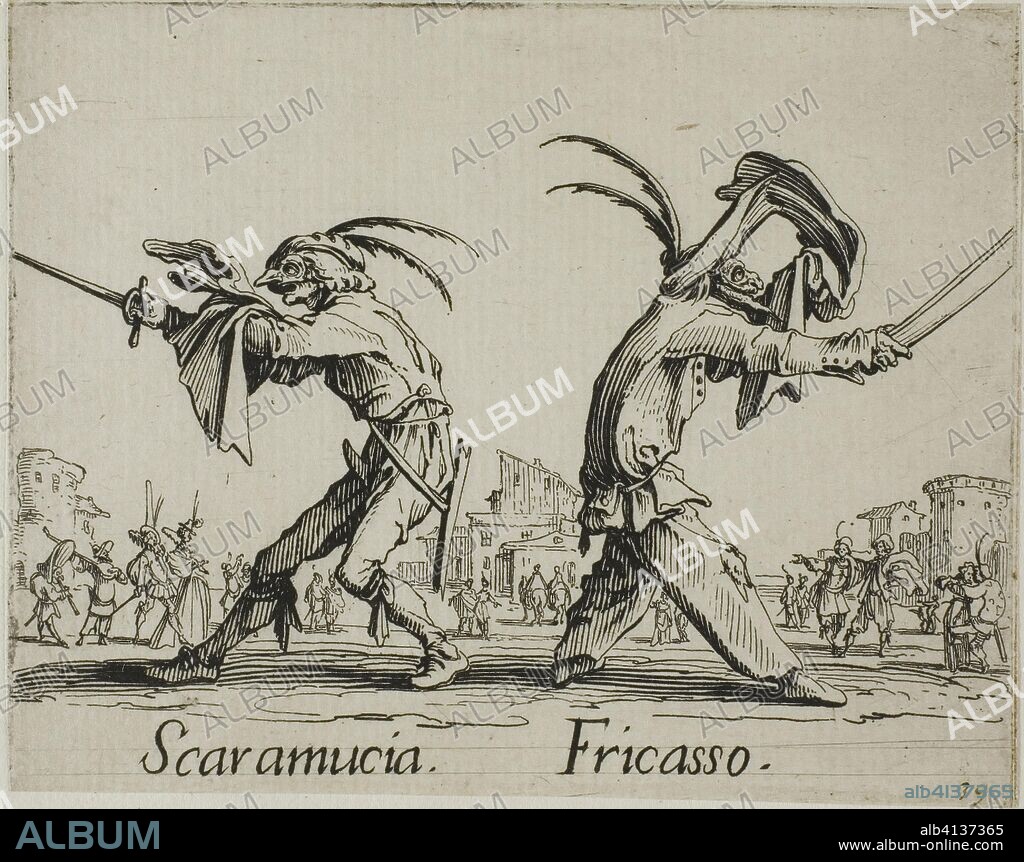 Razullo - Cucurucu, from Balli di Sfessania. Jacques Callot; French, 1592-1635. Date: 1617-1627. Dimensions: 70 × 92 mm. Etching and engraving on paper. Origin: France.