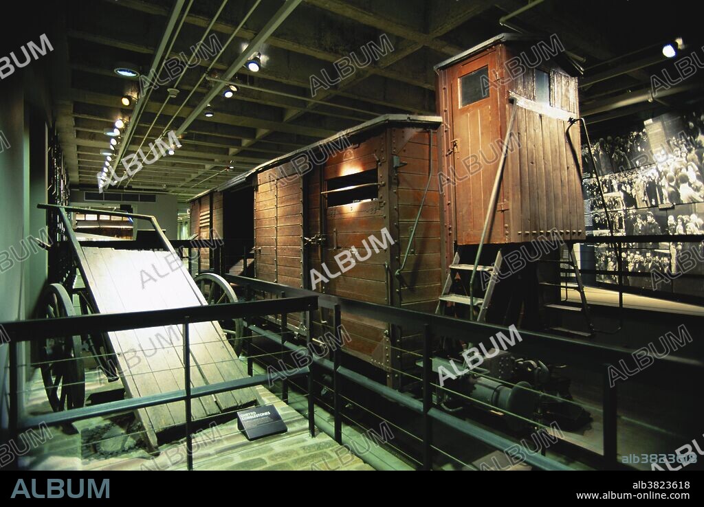 A rail car used to transport Jews to concentration camps, United States Holocaust Memorial Museum, Washington, D.C.