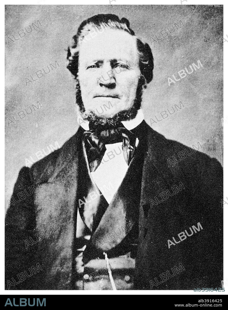 Brigham Young, American Mormon leader, c1855-1865 (1955). The second President of the Church of Jesus Christ of Latter-day Saints, or Mormons, Brigham Young (1801-1877) led his followers on an 1100 mile trek from Illinois to Utah in 1846-1847 after the church's founder, Joseph Smith, was murdered by a mob. On arriving at their destination, Young and the Mormons founded Salt Lake City. In keeping with the Mormons' practice of polygamy, Young took more than 20 wives and fathered 47 children. He died of cholera morbus in 1877. A print from Mathew Brady Historian with a Camera by James D Horan, Bonanza Books, New York, 1955.