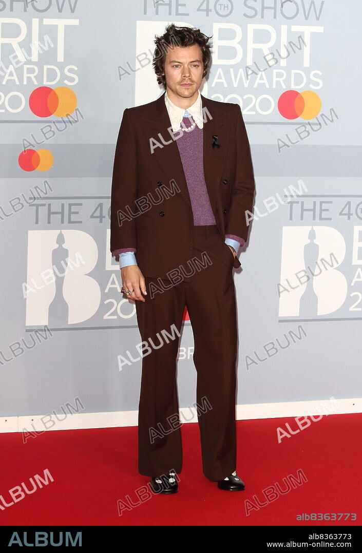 February 18, 2020, London, United Kingdom: Harry Styles attends the 40th Brit Awards Red Carpet arrivals at The O2 Arena in London. (Credit Image: © Keith Mayhew/SOPA Images via ZUMA Wire).