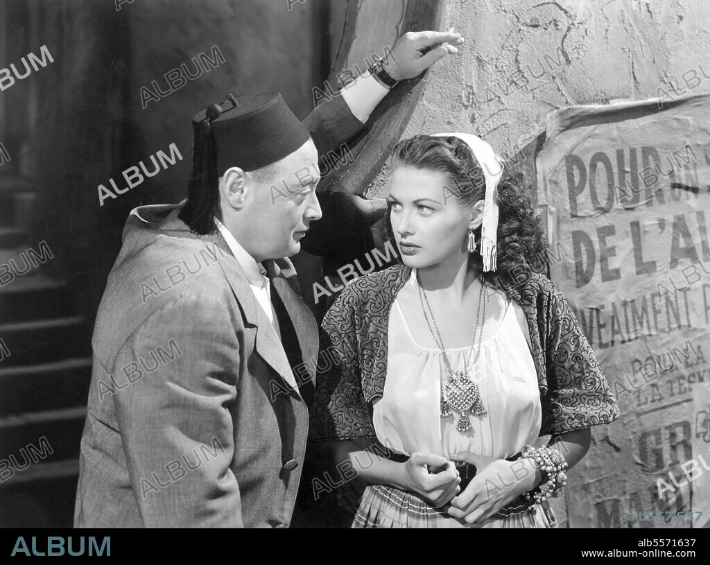 PETER LORRE and YVONNE DE CARLO in CASBAH, 1948, directed by JOHN BERRY. Copyright UNIVERSAL PICTURES.