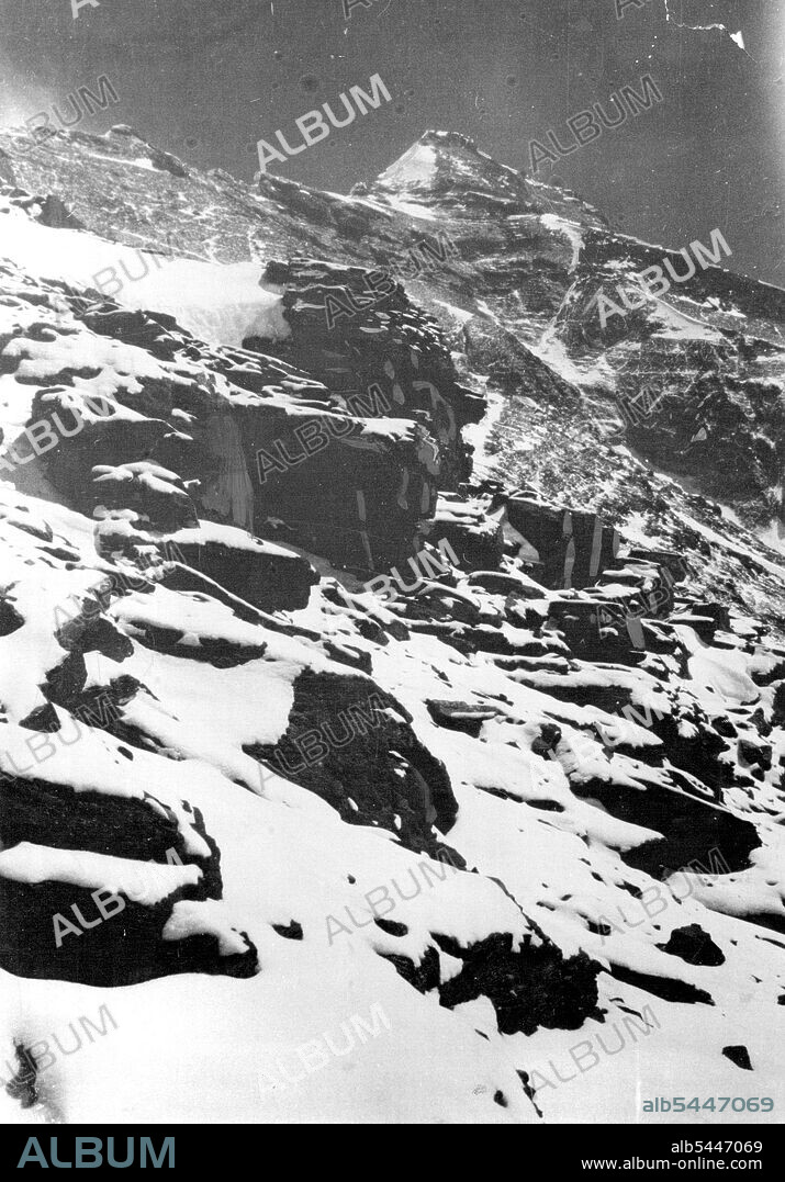 The Mount Everest Expedition: Views of the Mountain The summit of Everest photographed from the highest point reached (26985 feet) on May 21st 1922. September 29, 1949.