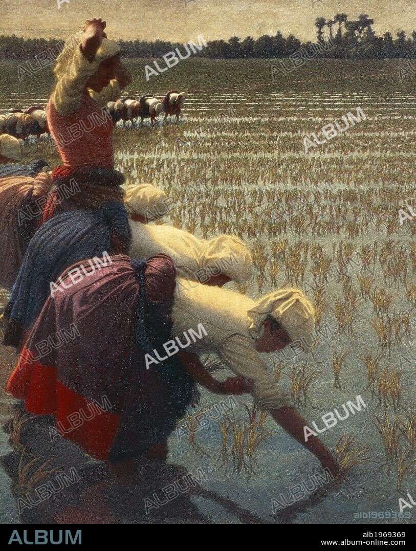 The Mondine (Italian female rice workers), 1898-1901, by Angelo Morbelli (1853-1919), oil on canvas.