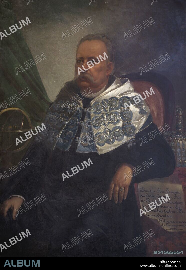 José Pereira da Costa Cardoso (1831-1886). Matemático portugués. Retrato de finales del siglo XIX. Autor desconocido. Museo de la Misericordia de Porto (Museu da Misericordia do Porto). Oporto (Porto). Portugal.