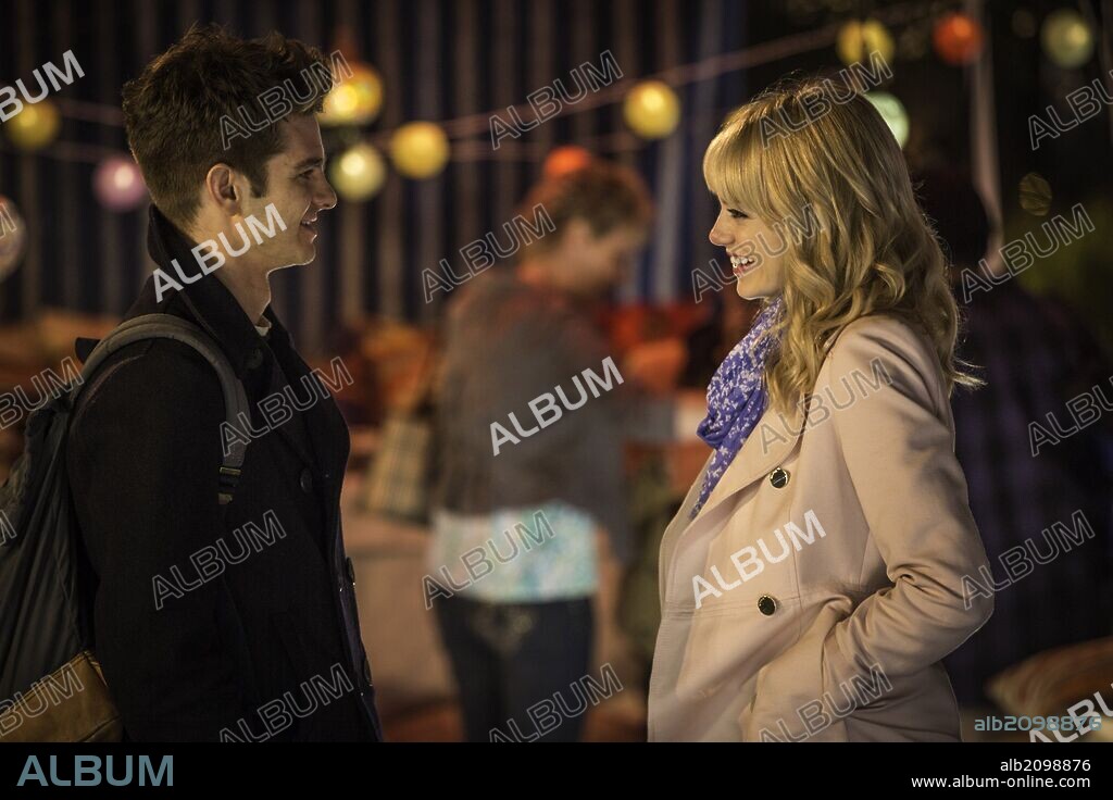 ANDREW GARFIELD und EMMA STONE in THE AMAZING SPIDER-MAN 2, 2014, unter der Regie von MARC WEBB. Copyright MARVEL ENTERPRISES.