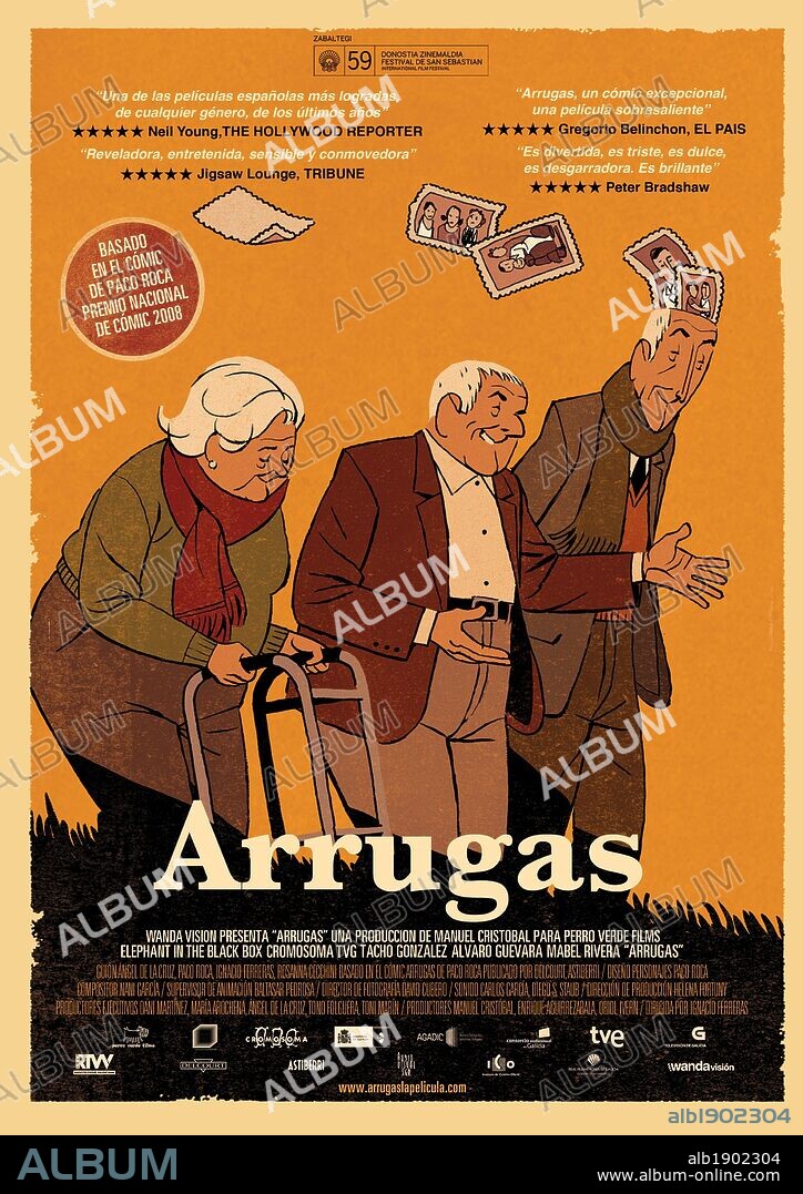 Poster de ARRUGAS, 2011, dirigida por IGNACIO FERRERAS. Copyright CROMOSOMA TV PRODUCCIONS.