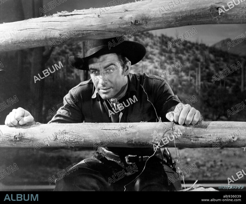 ROBERT TAYLOR in BILLY THE KID, 1941, directed by DAVID MILLER and FRANK BORZAGE. Copyright M.G.M.
