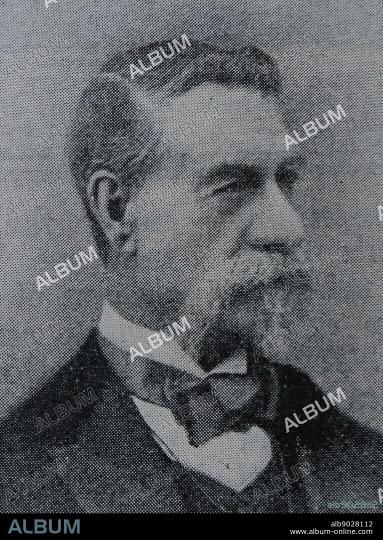 Photographic portrait of Sir Richard Temple, 1st Baronet (1826-1902) an administrator in British India and a British politician. Dated 1890.