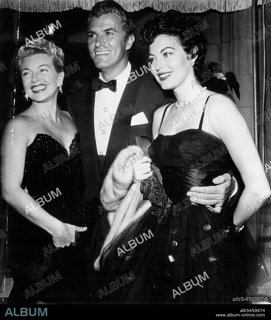 Lana Turner, Fernando Lamas and Ava Gardner. January 15, 1953.