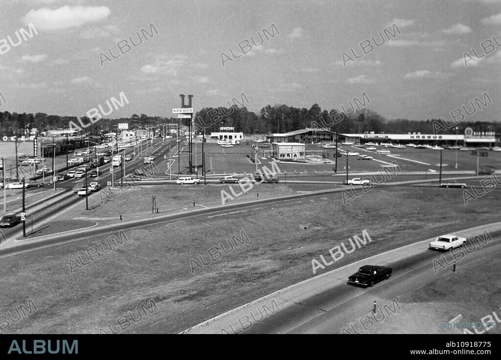 Street view around Dallas, Texas, 1964.