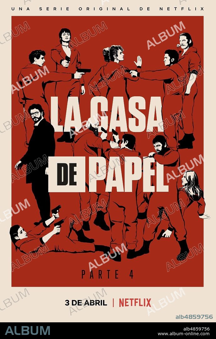 Plakat zu HAUS DES GELDES, 2017 (LA CASA DE PAPEL), unter der Regie von ALEX PINA. Copyright ATRESMEDIA/ NETFLIX.