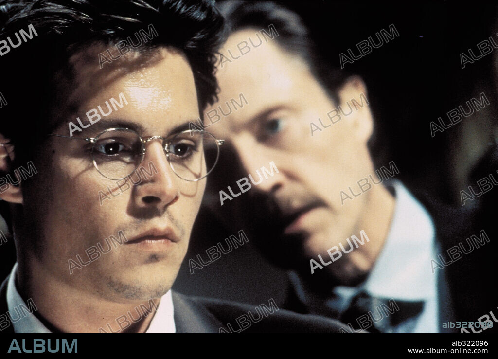 CHRISTOPHER WALKEN and JOHNNY DEPP in NICK OF TIME, 1995, directed by JOHN BADHAM. Copyright PARAMOUNT PICTURES / TALAMON, BRUCE.