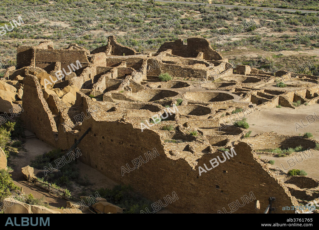 Chaco ruins in the Chaco Culture National Historic Park, UNESCO World Heritage Site, New Mexico, United States of America, North America.