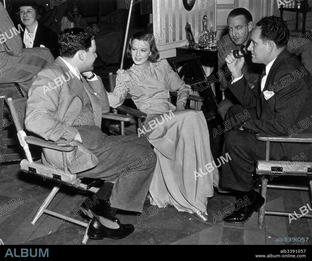 FRANK BORZAGE, JOSEPH L. MANKIEWICZ y MARGARET SULLAVAN en TRES CAMARADAS, 1938 (THREE COMRADES), dirigida por FRANK BORZAGE. Copyright M.G.M.