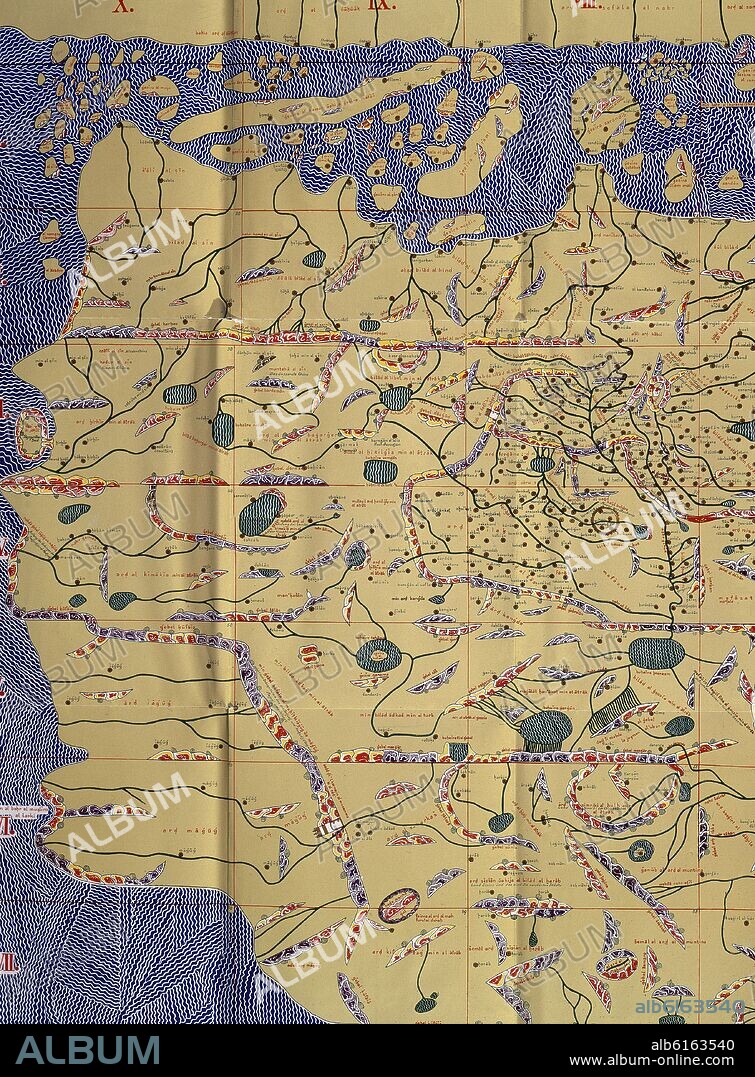 AL-IDRISI. FACSIMIL - PLANISFERIO DE 1154 - DETALLE DE  RUSIA, INDIA Y CHINA.