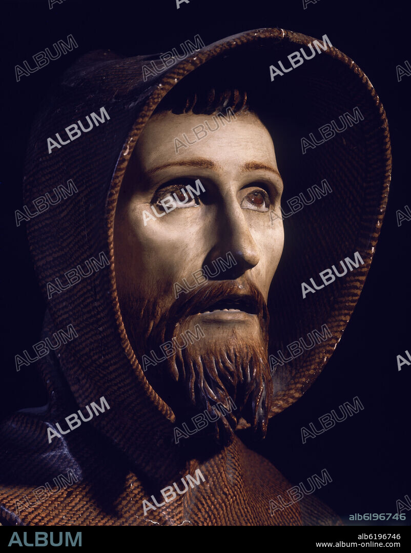 PEDRO DE MENA Y MEDRANO. SAN FRANCISCO DE ASIS (DETALLE DEL ROSTRO) - 1663 - BARROCO ESPAÑOL.