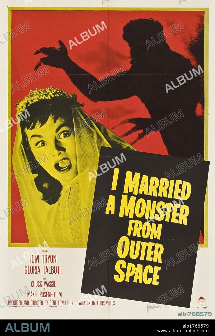Poster de ME CASE CON UN MONSTRUO DEL ESPACIO EXTERIOR, 1958 (I MARRIED A MONSTER FROM OUTER SPACE), dirigida por GENE FOWLER JR.. Copyright PARAMOUNT PICTURES.