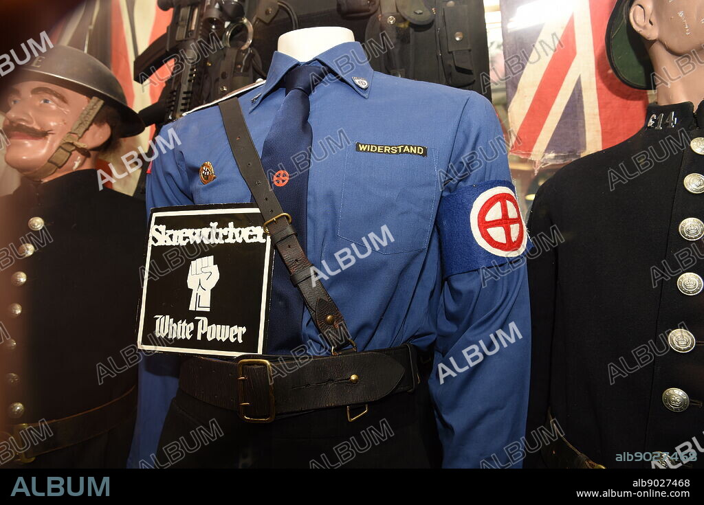 Uniform of the British Union of Fascists (BUF), a British political party formed in 1932 by Oswald Mosley. Mosley changed its name to the British Union of Fascists and National Socialists in 1936 and, in 1937, to the British Union. In 1939, following the start of the Second World War, the party was proscribed by the British government and in 1940 it was disbanded.