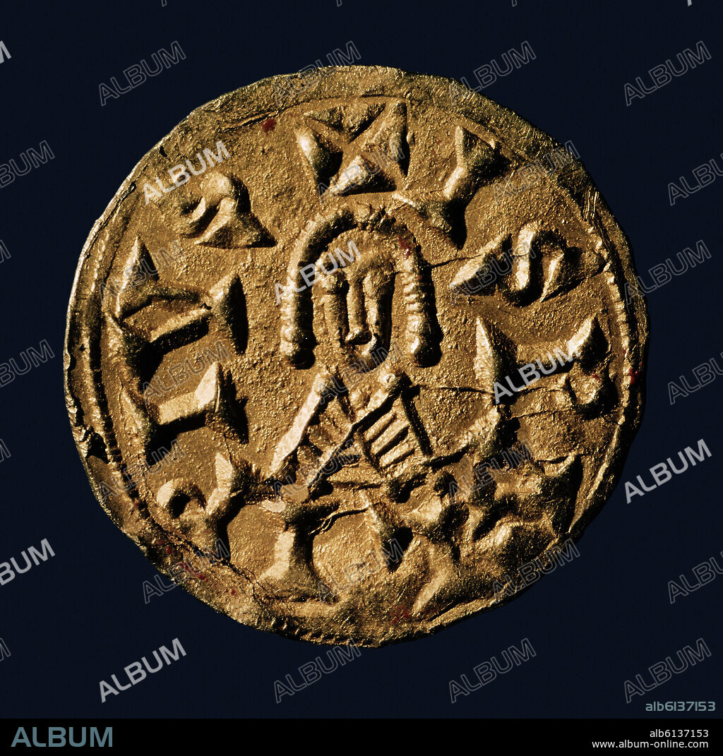 MONEDA DE RECAREDO - SUELDO VISIGOTICO DE ORO - S VI/VII.