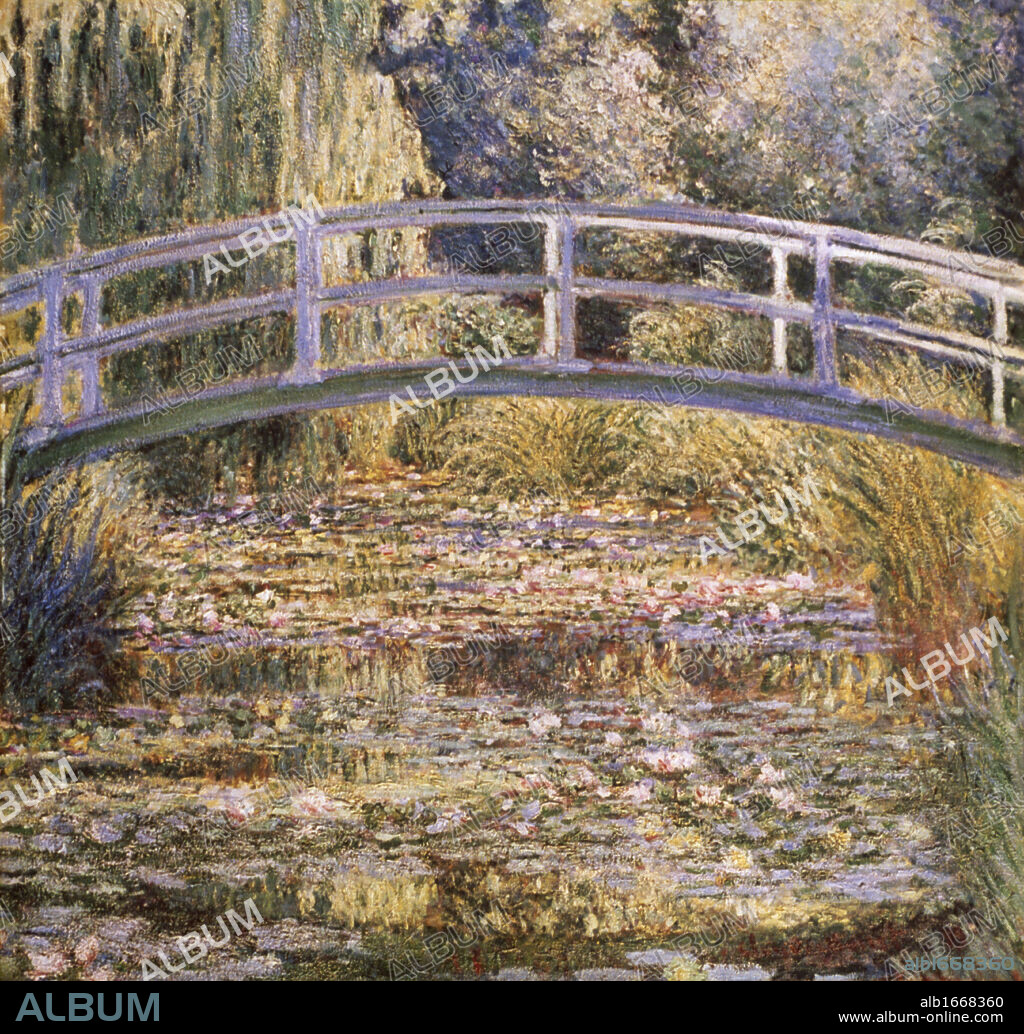 The Water Lily Pond  1899  Claude Monet (1840-1926 French)  Oil on canvas  National Gallery, London, England.