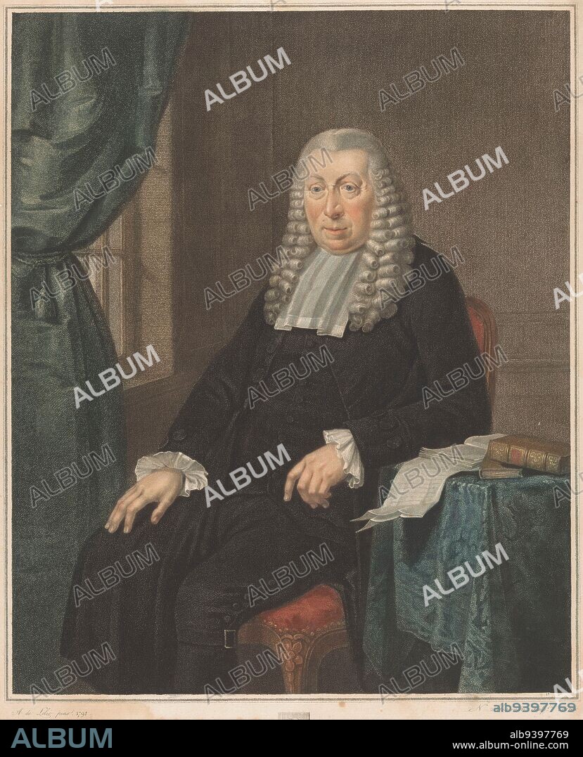 Portrait of Hendrik Hooft Danielsz. mayor of Amsterdam, print maker: Nicolo Schiavonetti, (mentioned on object), after: Adriaan de Lelie, (mentioned on object), publisher: unknown, (mentioned on object), print maker: London, publisher: Amsterdam, 1792 - 1813, paper, etching, h 524 mm × w 413 mm.
