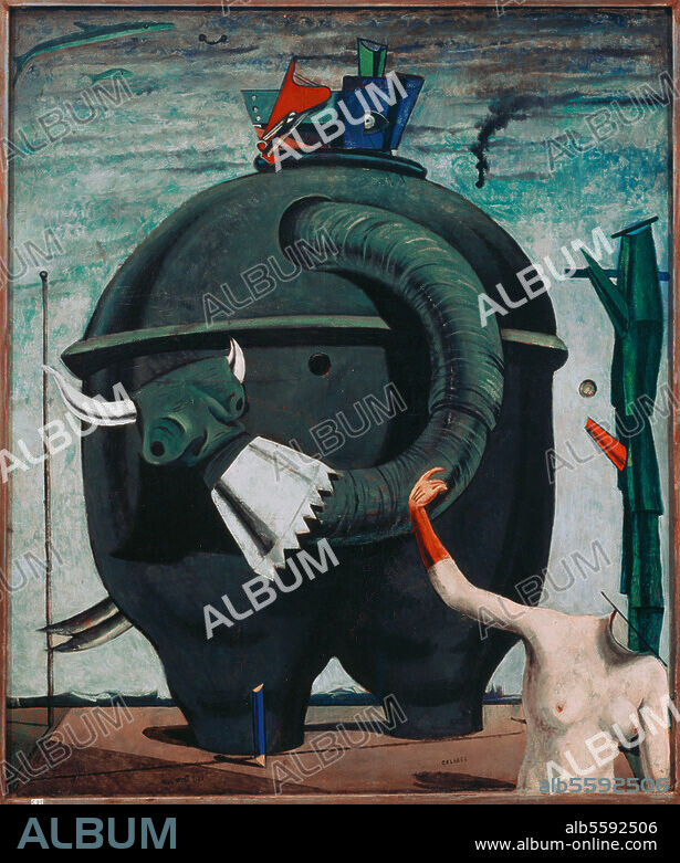 MAX ERNST. Ernst, Max 1891-1976. "L'éléphant Célèbes" (Der Elefant Célèbes), 1921. Öl auf Leinwand, 125 × 107 cm. London, Tate Britain.