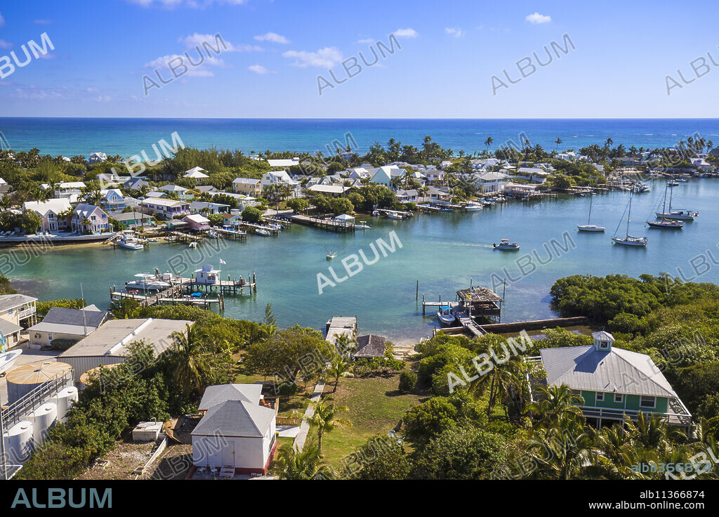 Habour, Hope Town, Elbow Cay, Abaco Islands, Bahamas, West Indies, Central America.