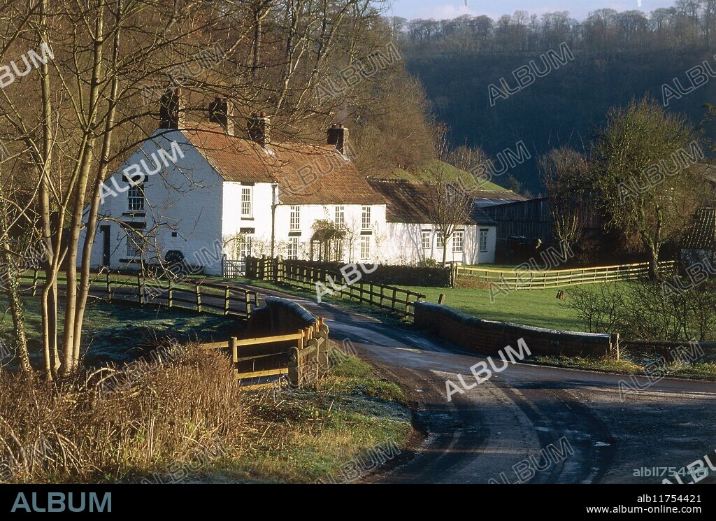 Approaching Abbey Farm buildings in Rievaulx near Helmsley. *** Local Caption ***.