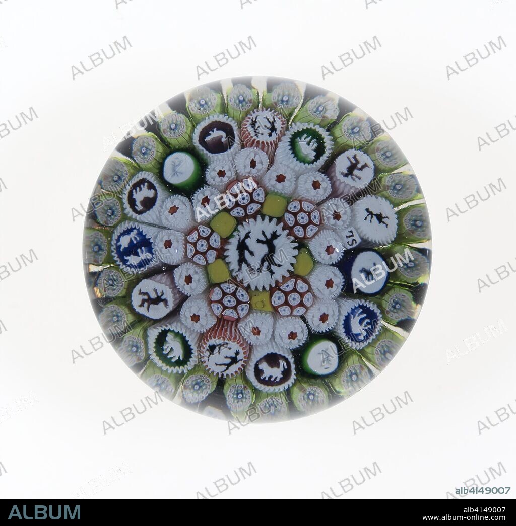 COMPAGNIE DE SAINT LOUIS. Paperweight. Saint-Louis; France, founded 1767. Date: 1848. Dimensions: Diam. 7.6 cm (3 in.). Glass. Origin: Saint-Louis.